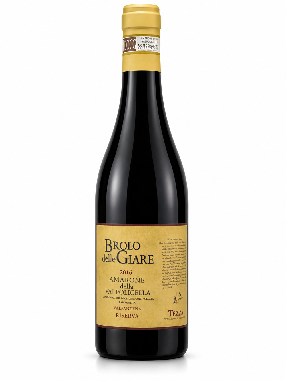 Tezza – Amarone della Valpolicella VALPANTENA Riserva BROLO DELLE GIARE 2016