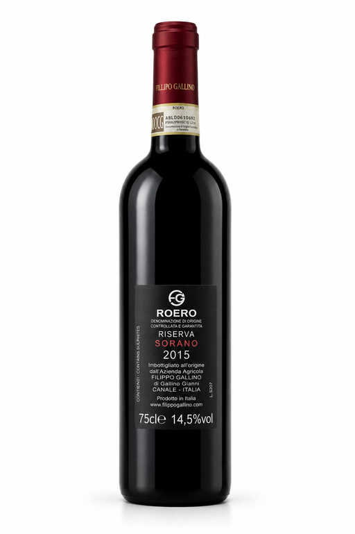 Filippo Gallino – Roero Riserva SORANO 2015 (dry red) 2015